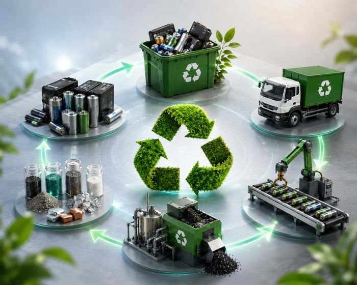 Lithium battery recycling facility